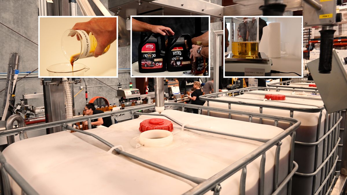 Lubricant blending and formulation process at U1Dynamics manufacturing facility