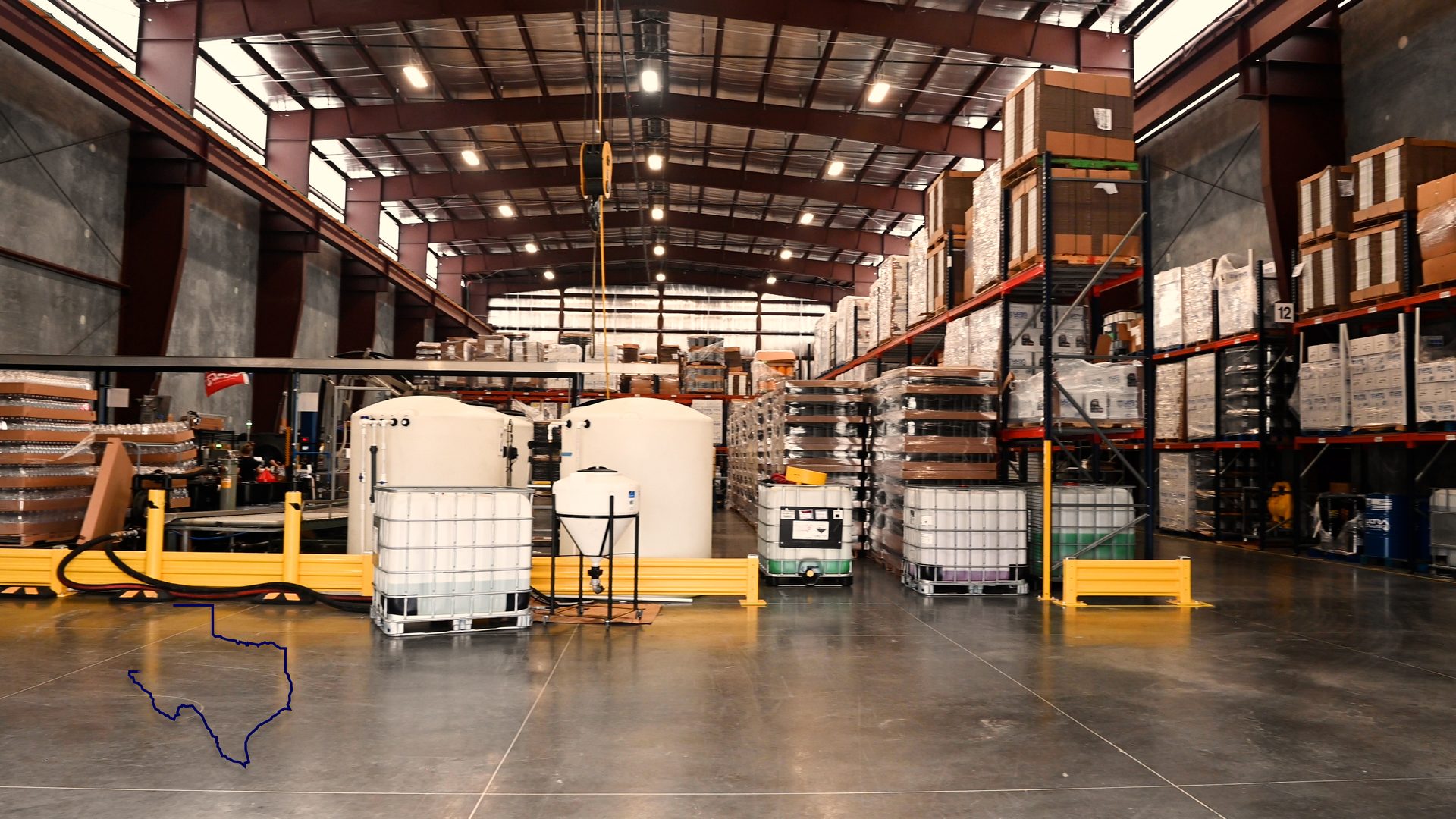 Interior of U1Dynamics lubricant blending and filling facility